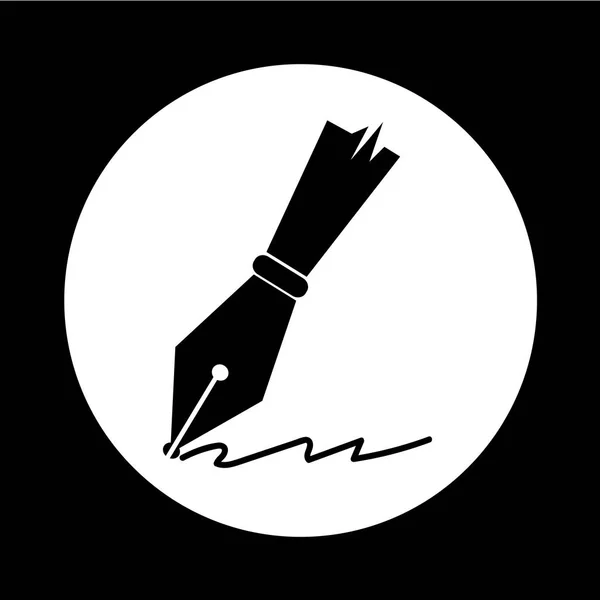 Disegno illustrazione icona penna — Vettoriale Stock