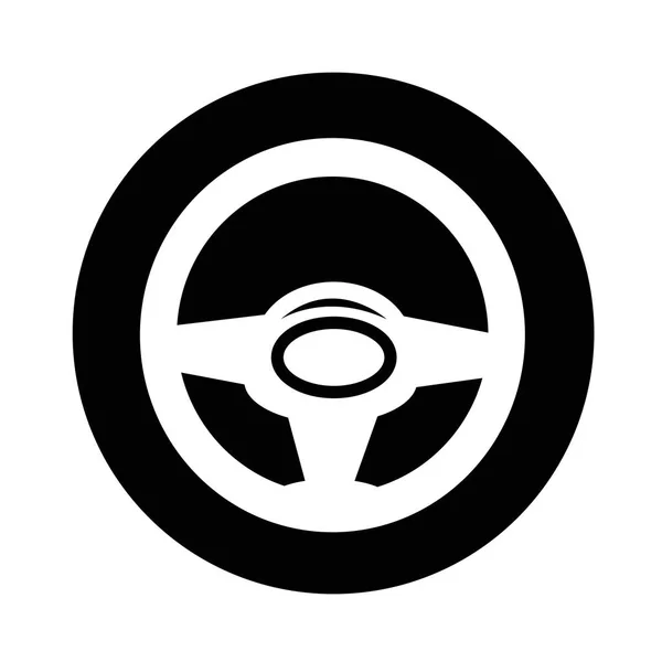 Projekt samochodu kierownicy ikona ilustracja — Wektor stockowy