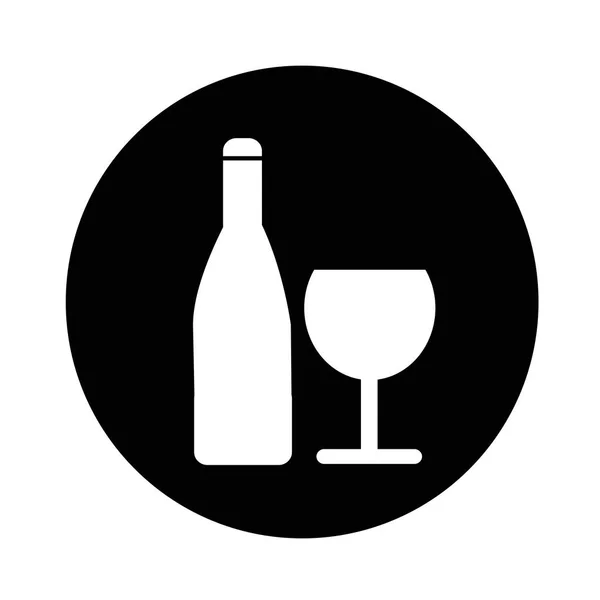 ワインのガラス瓶アイコン イラスト デザインの — ストックベクタ