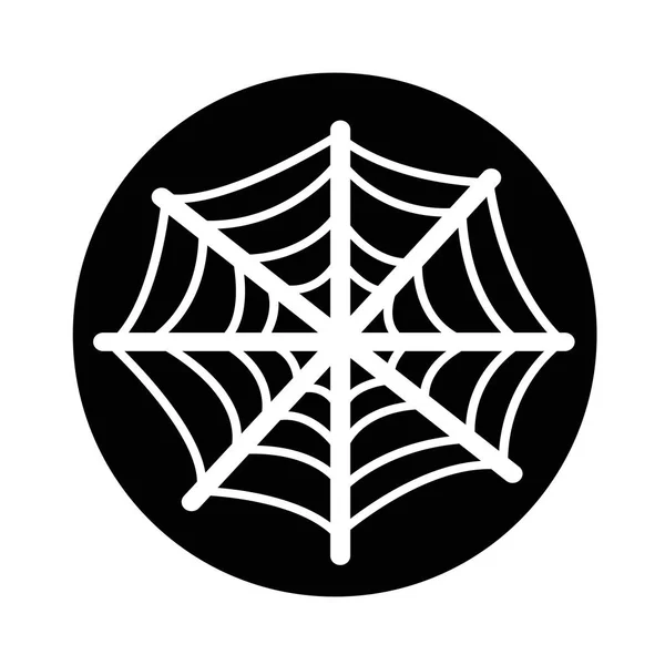 Spider web ikon illustration design — Stock vektor