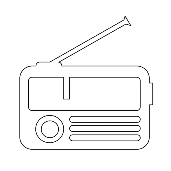 Ραδιόφωνο εικονίδιο Εικονογράφηση Σχεδιασμός — Διανυσματικό Αρχείο