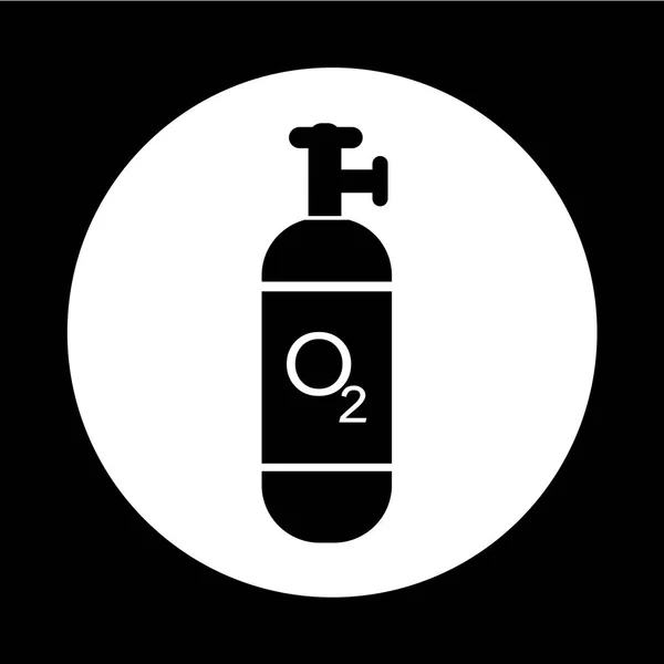 Oxigén palack ikon illusztráció tervezés — Stock Vector
