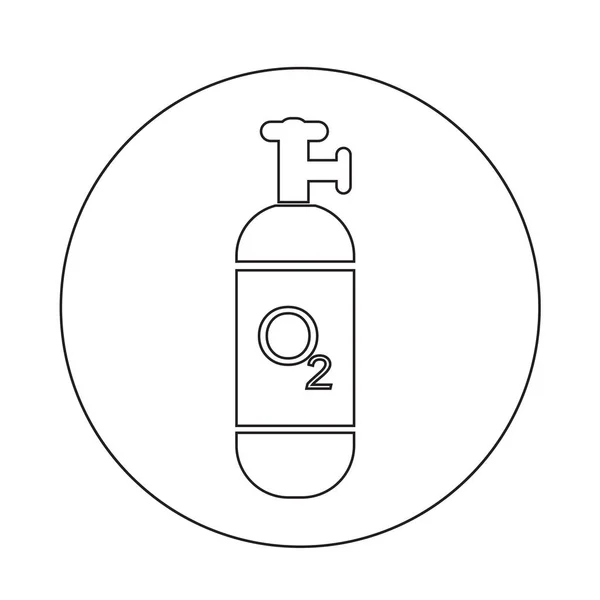 Ikone Sauerstoffflasche Illustration Design — Stockvektor