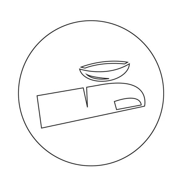 Contactlens pictogram afbeelding ontwerp — Stockvector