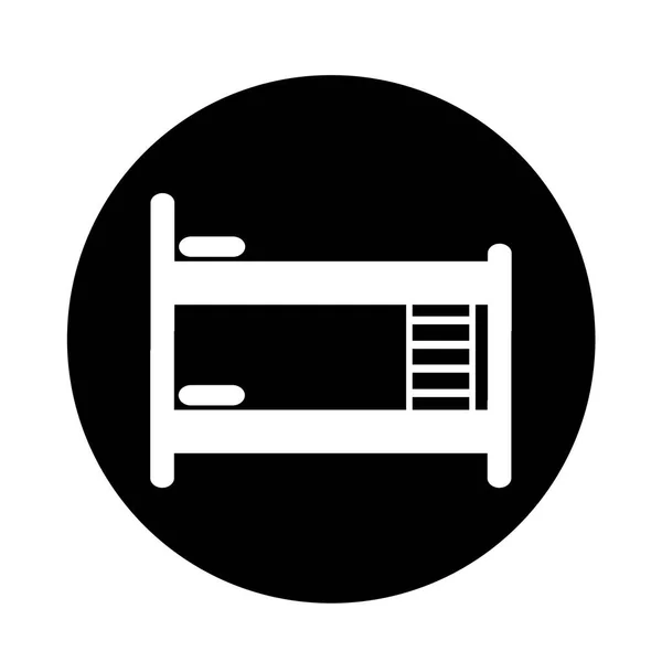 Κρεβάτι εικονίδιο Εικονογράφηση Σχεδιασμός — Διανυσματικό Αρχείο