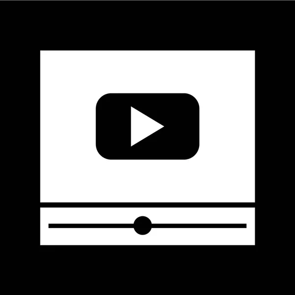 Video Player Ikone Illustration Design — Stockvektor