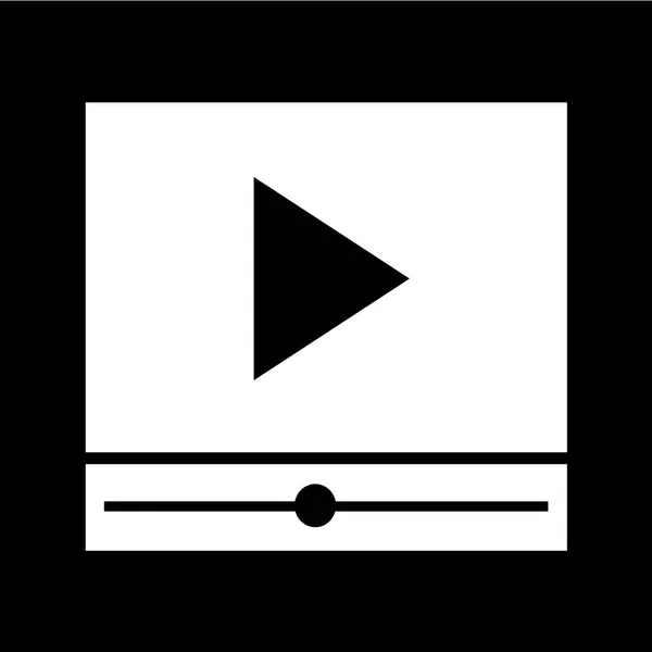 Vídeo player ícone ilustração design — Vetor de Stock