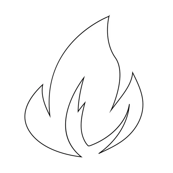 Φωτιά φλόγα εικονίδιο Εικονογράφηση Σχεδιασμός — Διανυσματικό Αρχείο