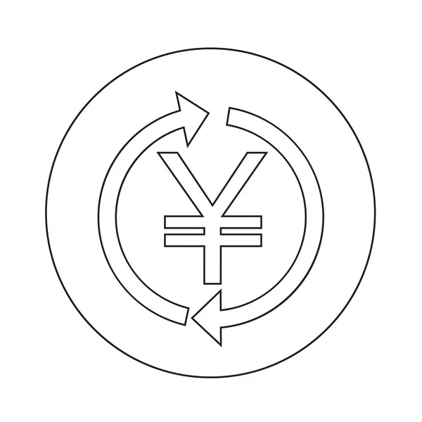 Dinheiro Yen Icon ilustração design — Vetor de Stock