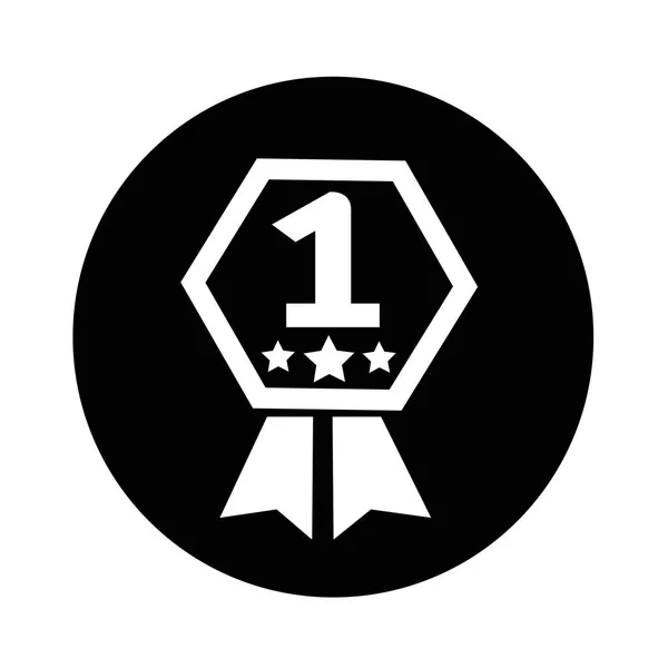 Nomor 1 desain ilustrasi ikon - Stok Vektor