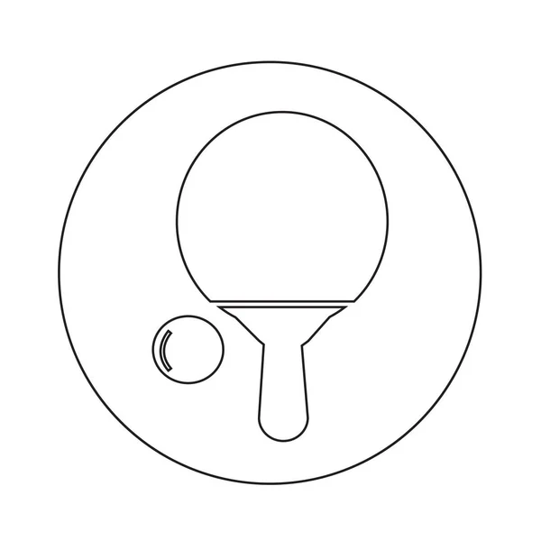 Tenis de mesa icono ilustración diseño — Vector de stock