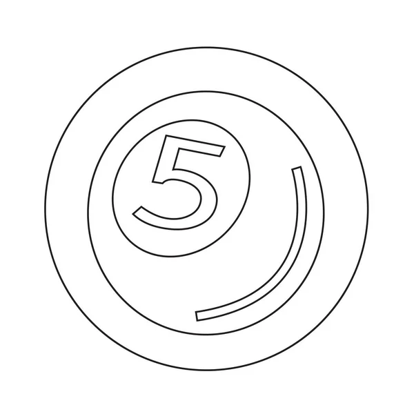 Pool bollen ikon illustration design — Stock vektor