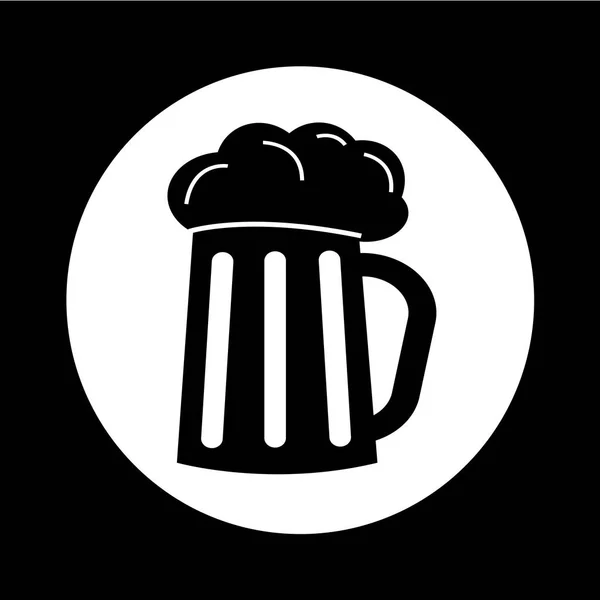 Ontwerp van de illustratie van de icoon van glas bier — Stockvector