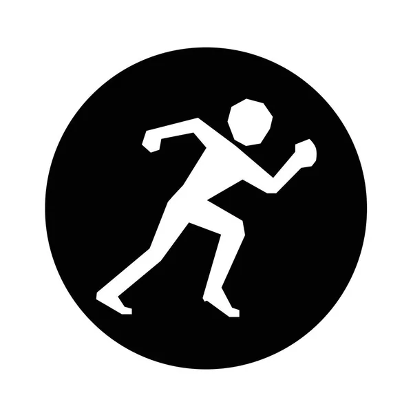 Τρέξιμο Αθλητισμός εικονίδιο Εικονογράφηση Σχεδιασμός — Διανυσματικό Αρχείο