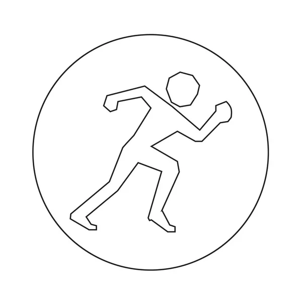 Correndo ícone do esporte ilustração design —  Vetores de Stock