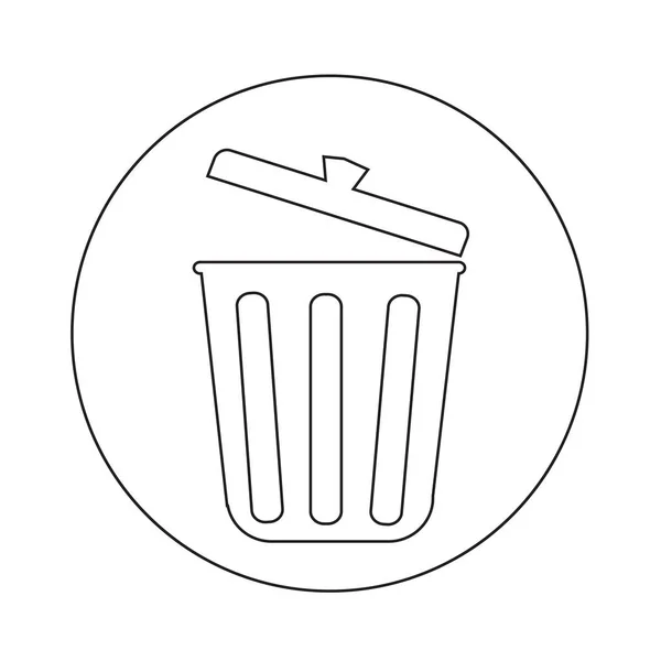 Icono de basura diseño de ilustración — Vector de stock