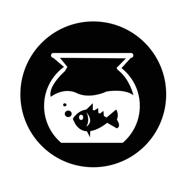 Cuenco de pescado Icono diseño de ilustración — Vector de stock