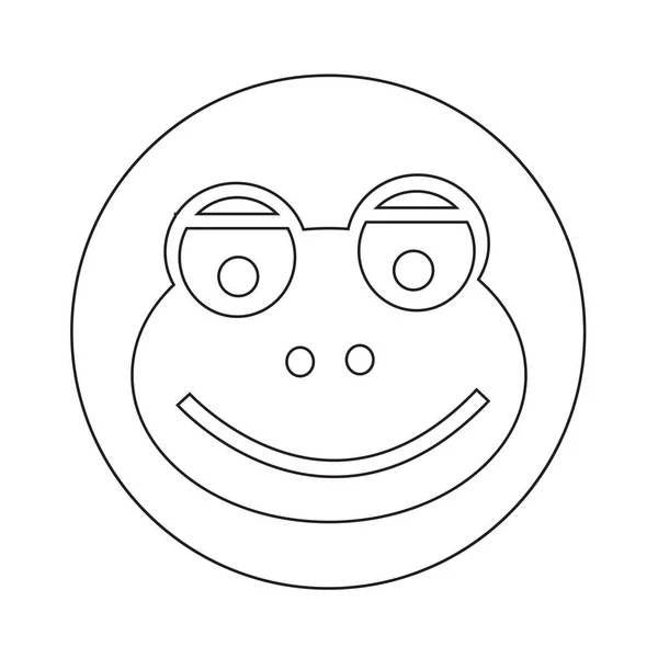 Kurbağa simgesi illüstrasyon tasarım — Stok Vektör