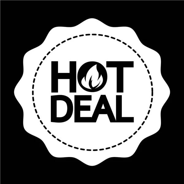 Hot deal icona illustrazione design — Vettoriale Stock