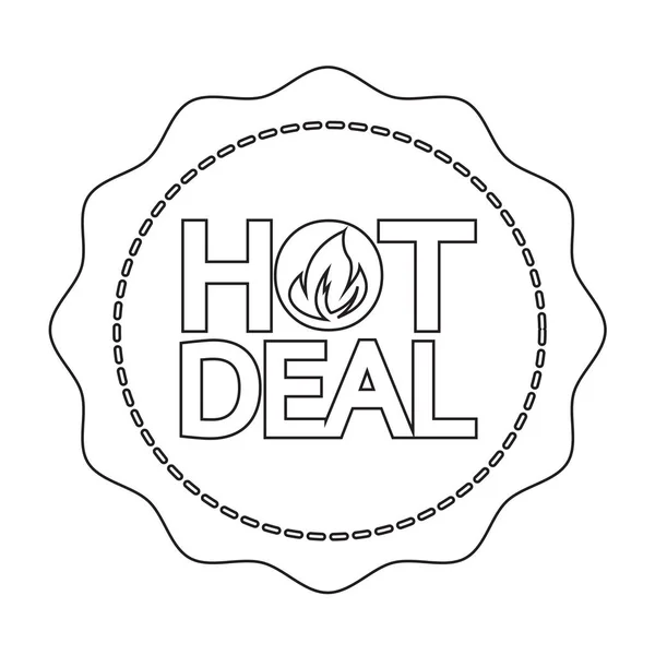 Hot deal icona illustrazione design — Vettoriale Stock