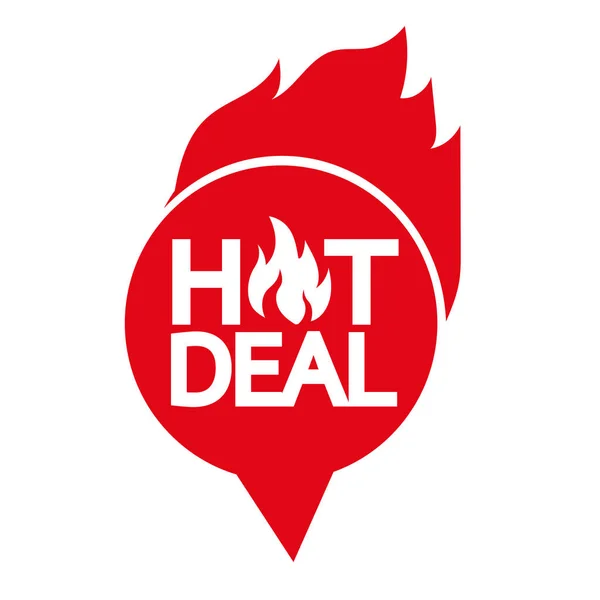 Hot deal icona illustrazione design — Vettoriale Stock