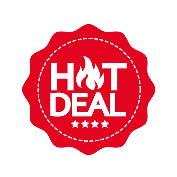 Hot deal icona illustrazione design — Vettoriale Stock