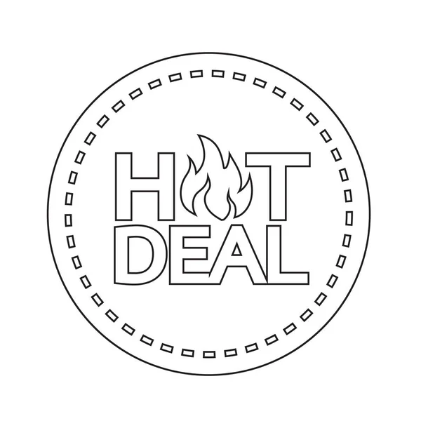 Hot deal icona illustrazione design — Vettoriale Stock