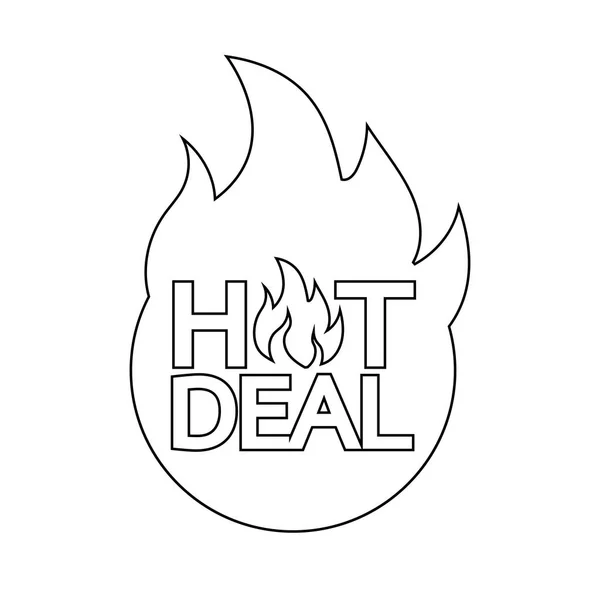 Hot deal icona illustrazione design — Vettoriale Stock