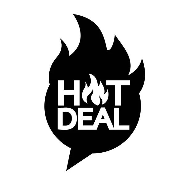 Hot deal icon illustration design — Stock Vector