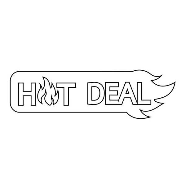 Hot deal icona illustrazione design — Vettoriale Stock