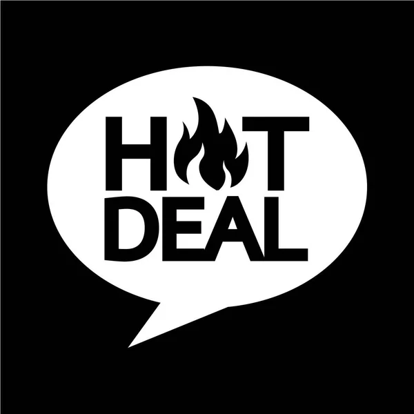 Hot deal icône illustration conception — Image vectorielle