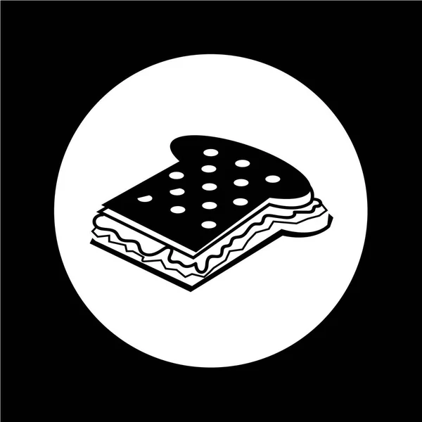 Broodje kaas pictogram afbeelding ontwerp — Stockvector