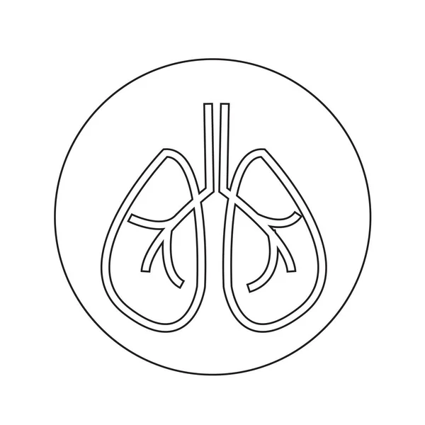 Lungs icon illustration design — Stock Vector