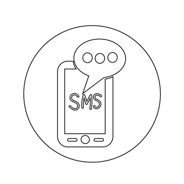 携帯電話の sms テキスト メッセージ メール アイコン イラスト デザイン — ストックベクタ