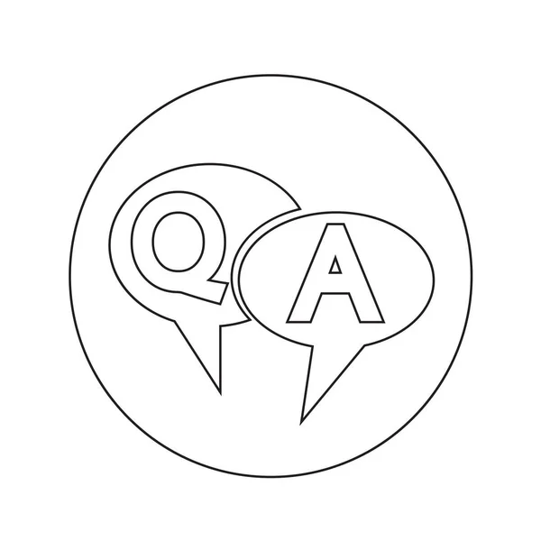 Quiz voz burbuja icono ilustración diseño — Vector de stock