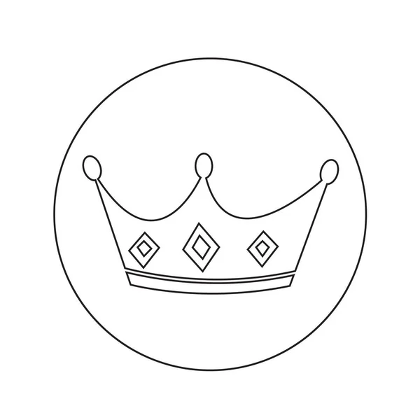 Icono de corona Diseño de ilustración — Vector de stock