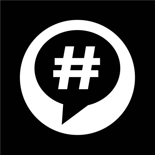 Projeto de ilustração de ícone de bolha de fala hashtag — Vetor de Stock