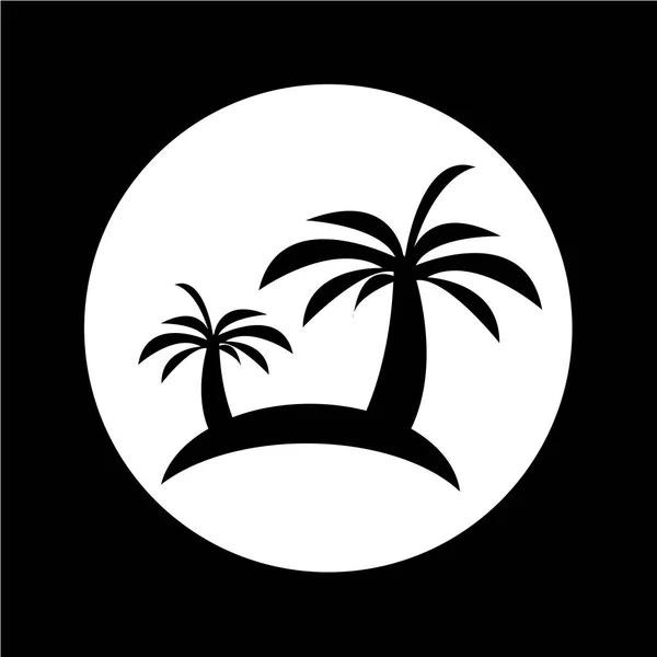 Palmowe drzewo ikona ilustracja projektu — Wektor stockowy