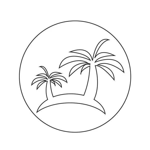 Palm Tree ícone ilustração design —  Vetores de Stock