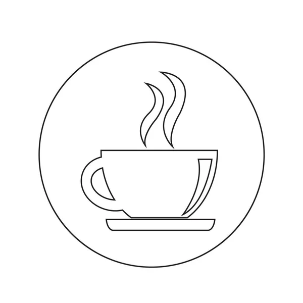 Koffie beker pictogram afbeelding ontwerp — Stockvector