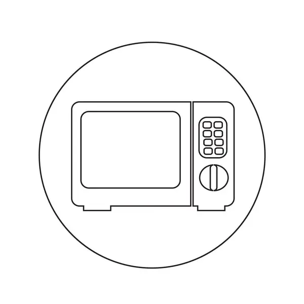 Microwave oven icon illustration design — Stock Vector