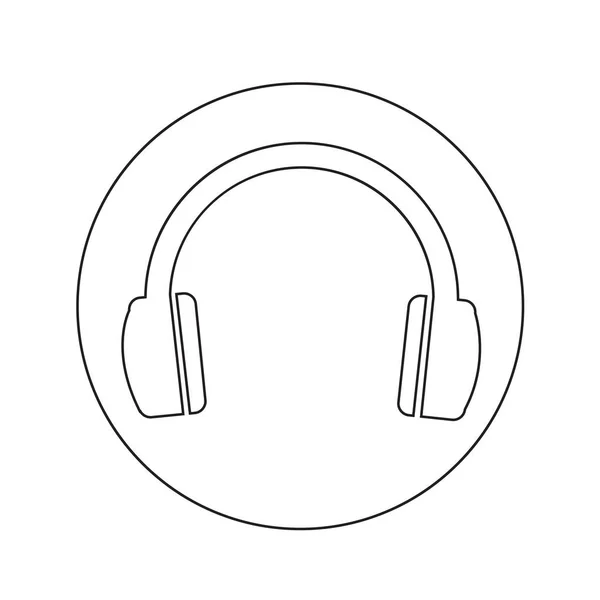 Sluchátka ikona ilustrace design — Stockový vektor
