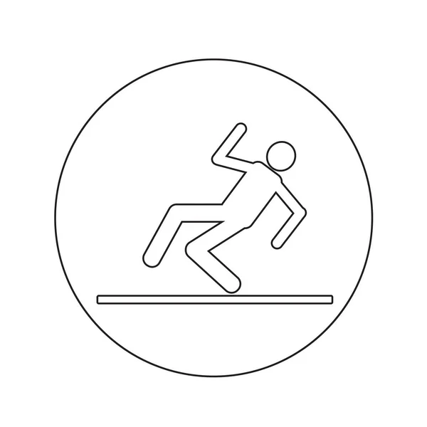 Diseño de ilustración de icono de signo de piso resbaladizo — Vector de stock