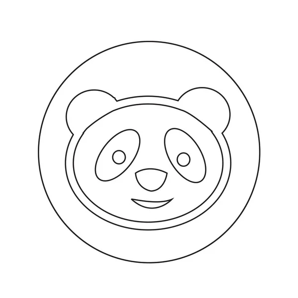 Panda ikon illusztráció tervezés — Stock Vector