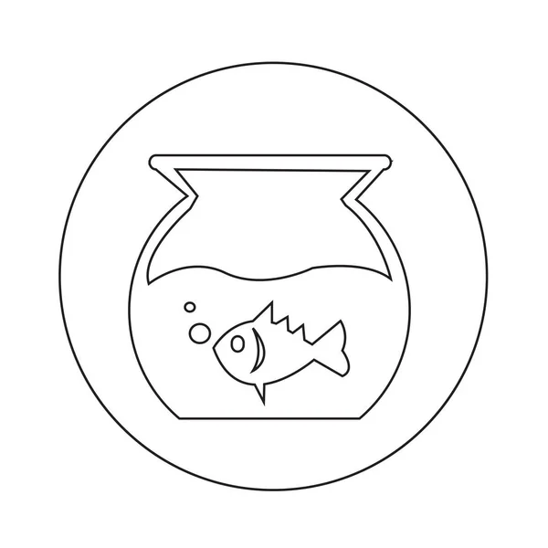 Fish Bowl Icon illustration design Royalty Free Stock Vectors