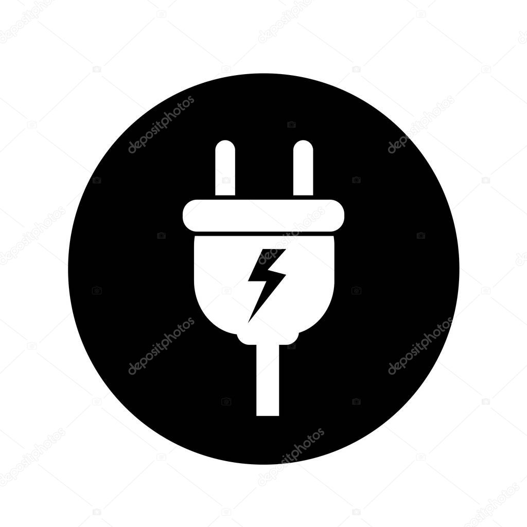 Electric plug icon illustration design