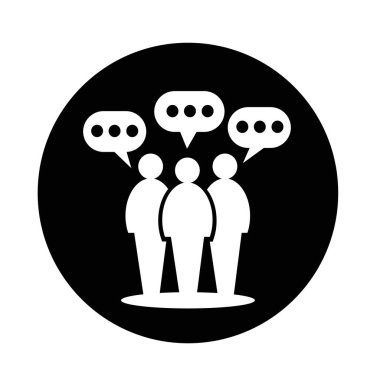 İnsanlar Konuşma Baloncuğu Simgesinde