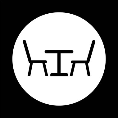 Masa sandalye simgesiyle