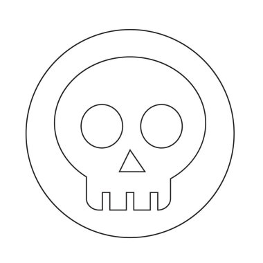 soyut kafatası kemik simgesi