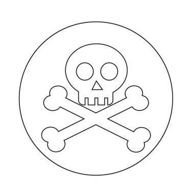 soyut kafatası kemik simgesi